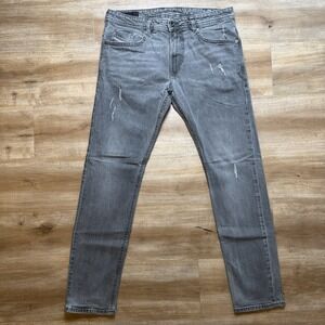 Diesel Jeans Men 34x32 Gray Thommer-C Slim Skinny Fit Stretch Denim Thrash RM018